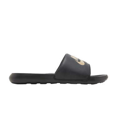 Nike Victori One Slide 'Black Metallic Gold'