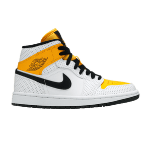 Wmns Air Jordan 1 Mid 'Perforated - White University Gold'