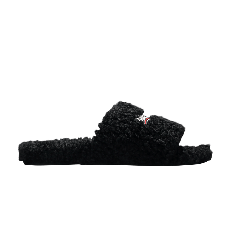 Balenciaga Furry Slides 'Black' 654747 W2DO1 1096