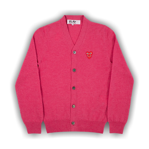 Comme des Garçons PLAY Heart Logo Cardigan 'Pink'