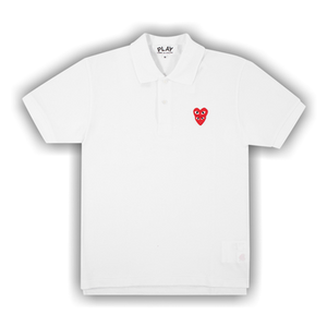 Comme des Garçons PLAY Heart Logo Short-Sleeve Polo 'White'