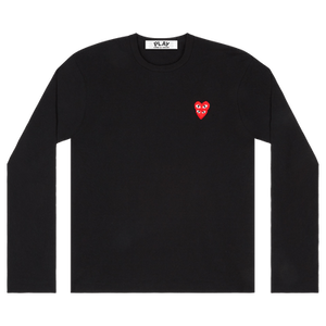 Comme des Garçons PLAY Double Heart Long-Sleeve T-Shirt 'Black'