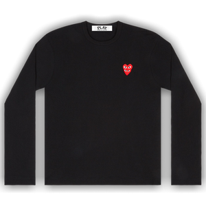 Comme des Garçons PLAY Double Heart Long-Sleeve T-Shirt 'Black'