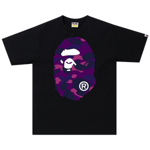 BAPE Color Camo Big Ape Head Tee 'Black/Purple'
