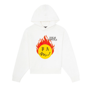 Palm Angels Burning Head Hoodie 'Brillant White/Yellow'