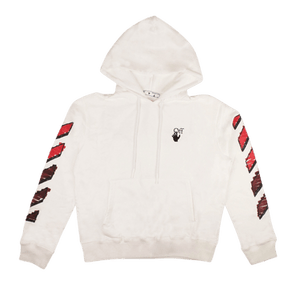 Off-White Marker Slim Hoodie 'White/Red'