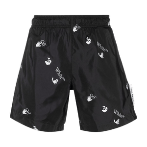 Off-White Allover Swim Shorts 'Black/White'