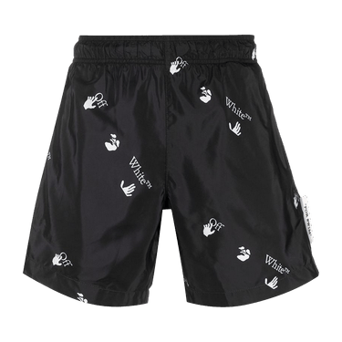Off-White Allover Swim Shorts 'Black/White'