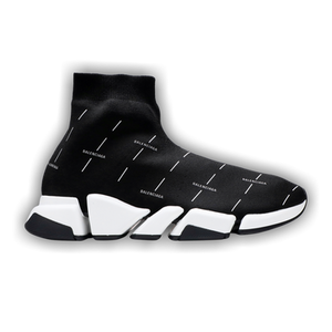 Balenciaga Speed 2.0 Sneaker 'Black Logo Licence Printed'