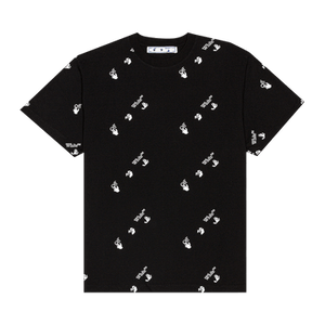 Off-White All Over Logo T-Shirt 'Black/White'