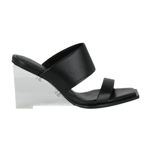Alexander McQueen Wmns Shard Leather Sandal 'Black'