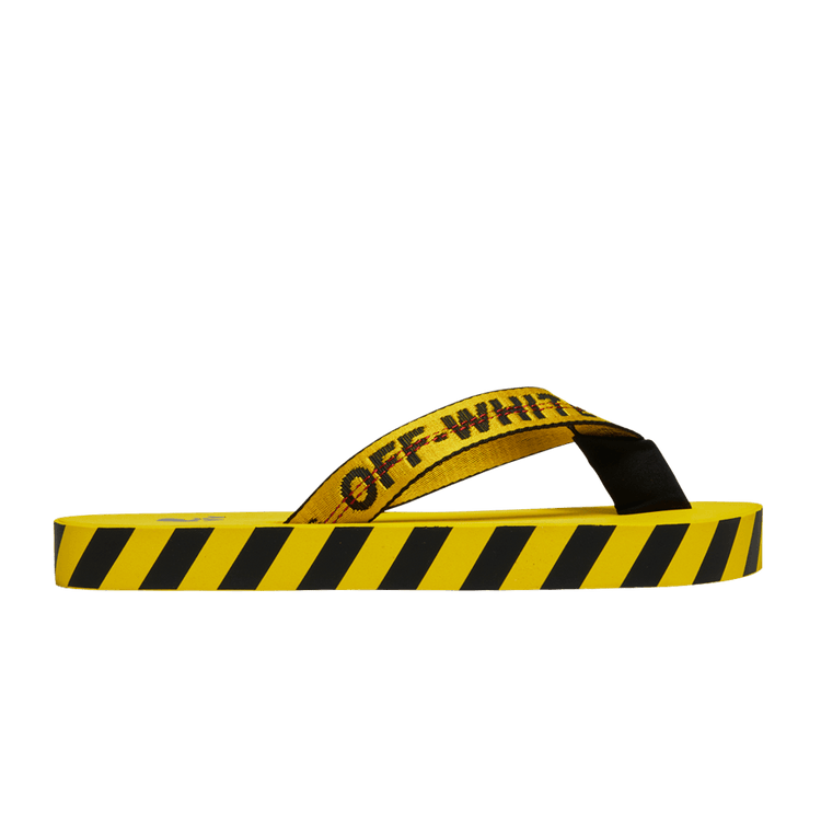 Off-White Industrial Flip Flops 'Logo Tape - Yellow' 2021 OMIC002R21MAT002 1810
