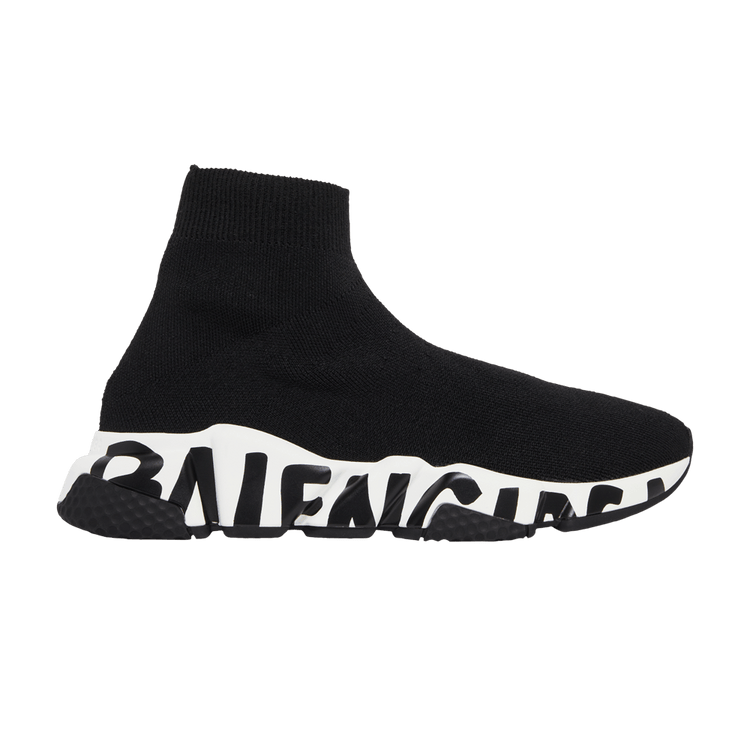 Balenciaga Wmns Speed Sneaker 'Midsole Graffiti - Black White' 605942 W2DB7 1015