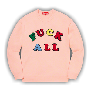 Supreme x Jamie Reid Fuck All Sweater 'Dusty Pink'