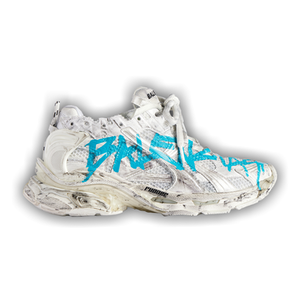 Balenciaga Wmns Runner Sneaker 'Graffiti - White Blue'
