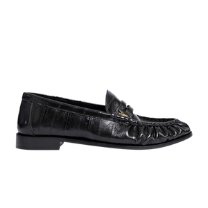 Saint Laurent Le Loafer Penny Slippers 'Black Glazed Eelskin'