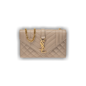 Saint Laurent Small Envelope Chain Bag 'Dark Beige'