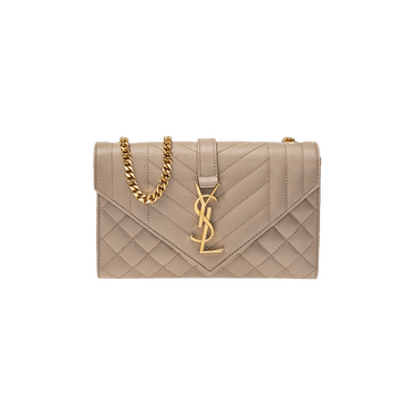 Saint Laurent Small Envelope Chain Bag 'Dark Beige'