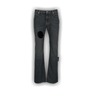 Off-White Hand Off Pocket Jos Skinny Stack Jeans 'Indigo Blue/White'