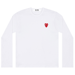 Comme des Garçons PLAY Double Heart Long-Sleeve T-Shirt 'White'