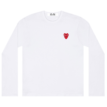 Comme des Garçons PLAY Double Heart Long-Sleeve T-Shirt 'White'