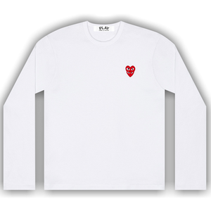 Comme des Garçons PLAY Double Heart Long-Sleeve T-Shirt 'White'