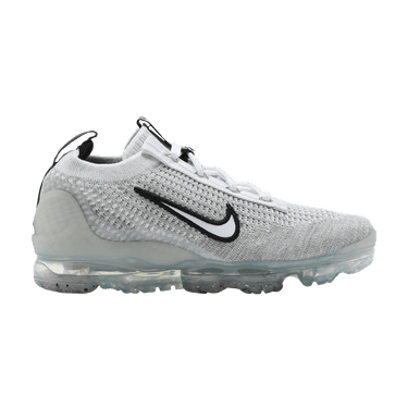 Nike Air VaporMax 2021 Flyknit GS 'White Metallic Silver'