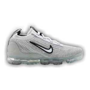 Nike Air VaporMax 2021 Flyknit GS 'White Metallic Silver'