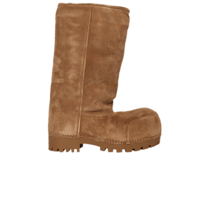 Balenciaga Wmns Alaska Fur High Boot 'Brown'