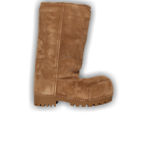 Balenciaga Wmns Alaska Fur High Boot 'Brown'