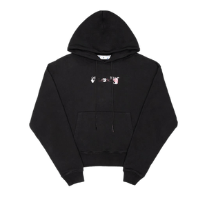 Off-White Acrylic Arrow Over Hoodie 'Black/Fuchsia'