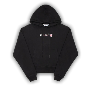 Off-White Acrylic Arrow Over Hoodie 'Black/Fuchsia'