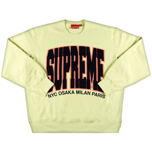 Supreme Cities Arc Crewneck 'Pale Lime'