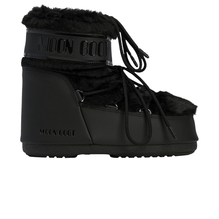 Moon Boot Icon Faux-Fur Low Boot 'Black' 80D1409390 N001