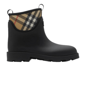 Burberry Check-Detailed Rain Boot 'Black Biege'