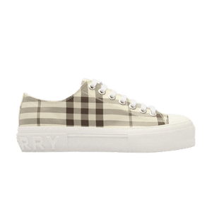 Burberry Wmns Training Jack Check Sneaker 'Light Beige'