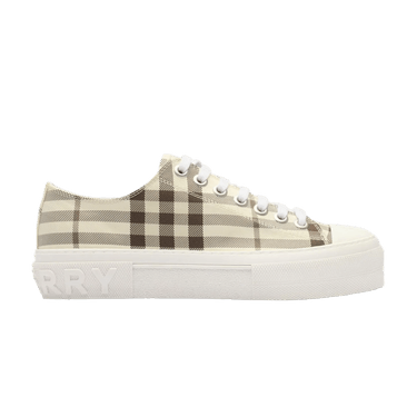 Burberry Wmns Training Jack Check Sneaker 'Light Beige'