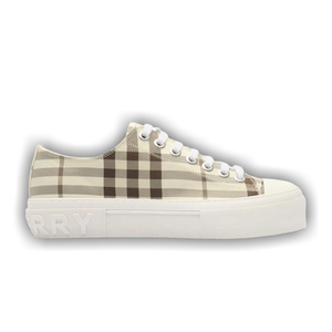 Burberry Wmns Training Jack Check Sneaker 'Light Beige'
