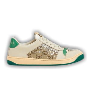 Gucci Wmns Screener 'GG Monogram Crystal - Ivory Green'