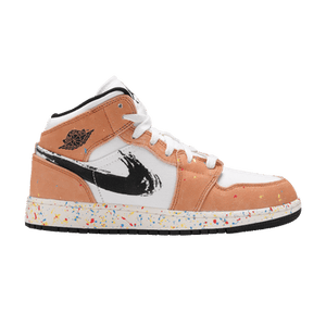 Air Jordan 1 Mid SE GS 'Brushstroke Paint Splatter'