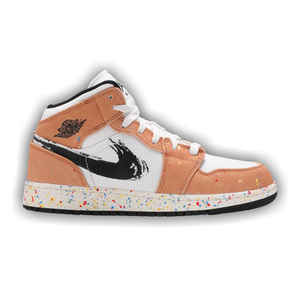 Air Jordan 1 Mid SE GS 'Brushstroke Paint Splatter'