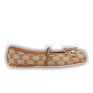 Gucci Wmns Horsebit Ballet 'GG Canvas - Beige Dark Brown'