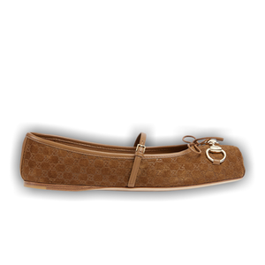 Gucci Wmns Horsebit Ballet Flat 'Brown'