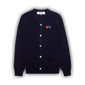 Comme des Garçons PLAY Double Heart Cardigan 'Navy'