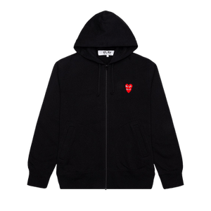 Comme des Garçons PLAY Stacked Heart Hooded Sweatshirt 'Black'