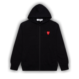 Comme des Garçons PLAY Stacked Heart Hooded Sweatshirt 'Black'
