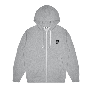 Comme des Garçons PLAY Stacked Heart Hooded Sweatshirt 'Grey'