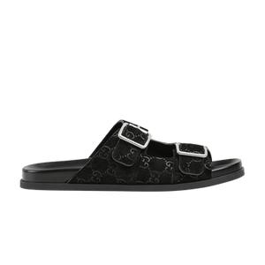 Gucci Slide Sandal 'GG Suede - Black'