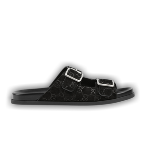 Gucci Slide Sandal 'GG Suede - Black'