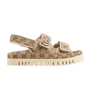 Gucci Wmns Sandal 'GG Canvas - Beige Dark Brown'